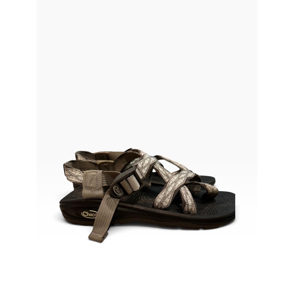 Chaco Z Cloud 2 Sandals Womens 8 Brown Tan Geometric Strappy Toe Loop Hiking